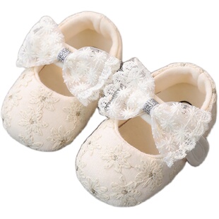 婴儿鞋子女宝宝软底步前鞋春秋夏季公主鞋学步0-1岁单鞋6-12个月8