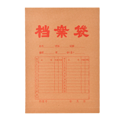 100个档案袋牛皮纸a4文件袋加厚大容量团员资料收纳袋合同袋投标标书密封袋票据袋发票袋公文袋办公用整理袋