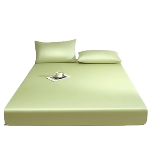 2025新款冰丝床笠单件夏季凉感纯色床罩全包床单三件套床垫保护罩