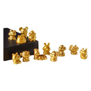 昌佑十二生肖汽车摆件车载装饰招财福兽可爱好运鼠牛兔蛇羊鸡狗猪