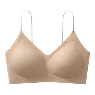 内衣文胸隐形无痕细肩带大码女学生内衣夏薄款肤色小胸聚拢文胸罩