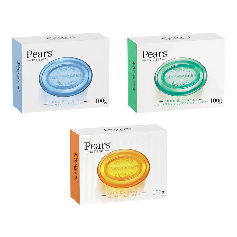 【自营】Pears/梨牌透明水晶香皂100g洁面沐浴精油皂滋润不紧绷