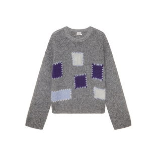 J1M5买手店 IMMI 25秋冬 马海毛方格装饰套头毛衣 设计师品牌