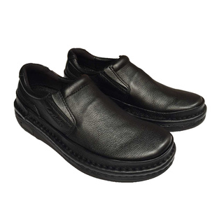 真皮加肥加宽圆头一脚蹬懒人鞋胖脚肥脚商务休闲皮鞋特大码39-47