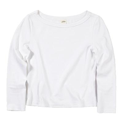 260G精梳棉船领九分袖T恤