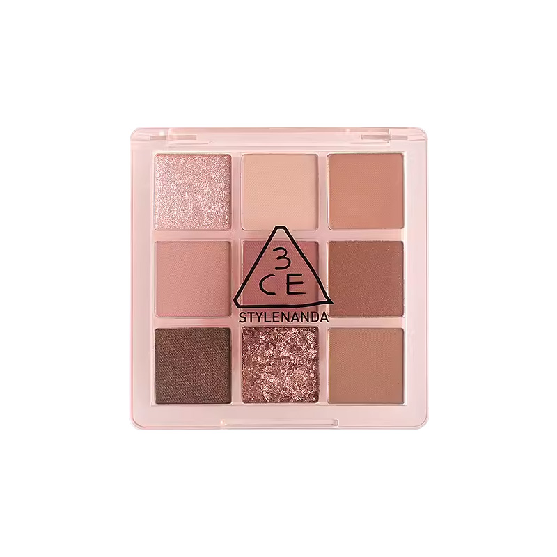 3CE透明九色眼影黄油芋泥盘somedef大地12色水泥盘raw韩系品牌女