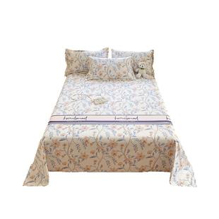 无印良品加厚老粗布纯棉床笠单件全棉床单三件套春秋夏季A类1.8床