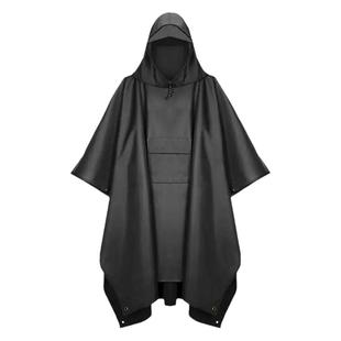 外贸户外防水斗篷雨衣徒步登山钓鱼露营多功能三合一天幕地席雨披