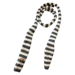 韩版小众时髦y2k条纹拼色长款围巾女秋冬季辣妹保暖百搭装饰围脖