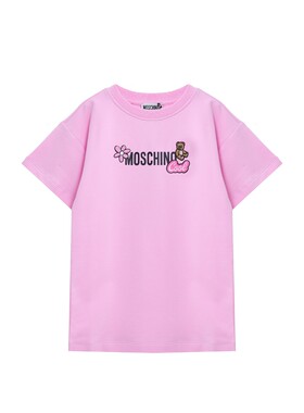 【季末特惠】Moschino/莫斯奇诺 26早春 儿童泰迪熊贴布连衣裙