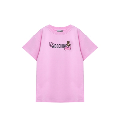 【季末特惠】Moschino/莫斯奇诺 26早春 儿童泰迪熊贴布连衣裙