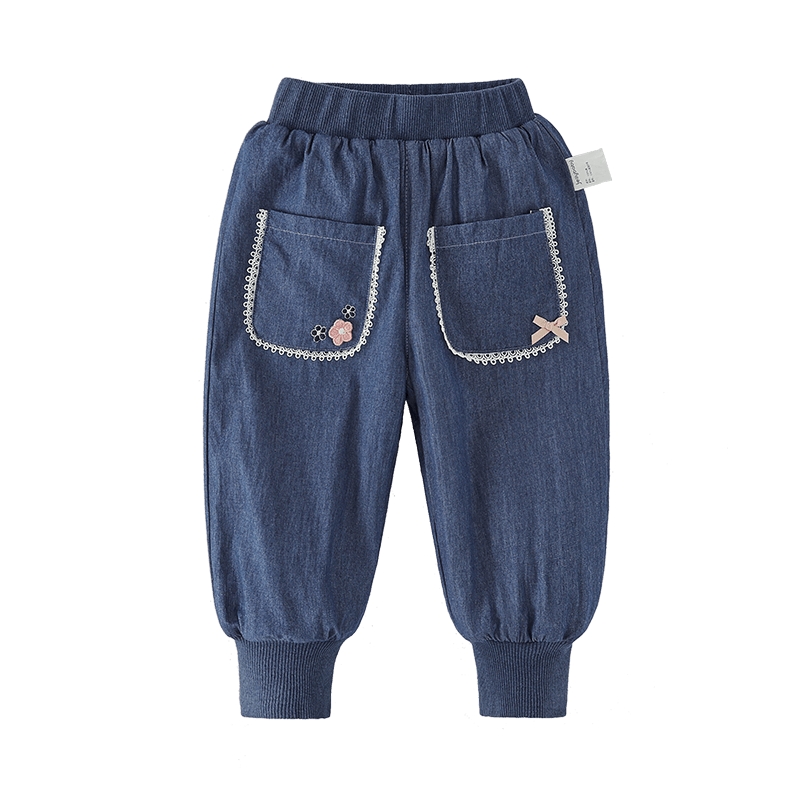 [远红外锁温]女童加绒牛仔裤小童加厚秋冬款宝宝棉裤儿童冬装女孩