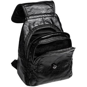 欧比时胸包女2023新款软皮女士真皮牛皮双肩包背包时尚百搭女包腰