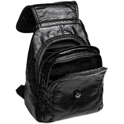 时尚多功能真皮又胸包