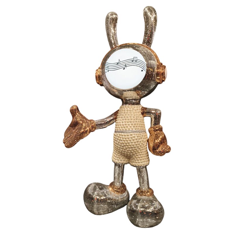 太空兔米奇迎宾兔发光落地大型摆件高级开业酒店KTV商场别墅装饰