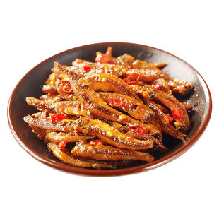抓鱼的猫豆干鱼仔毛毛鱼干麻辣鱼香辣下饭下酒即食100包小鱼解馋