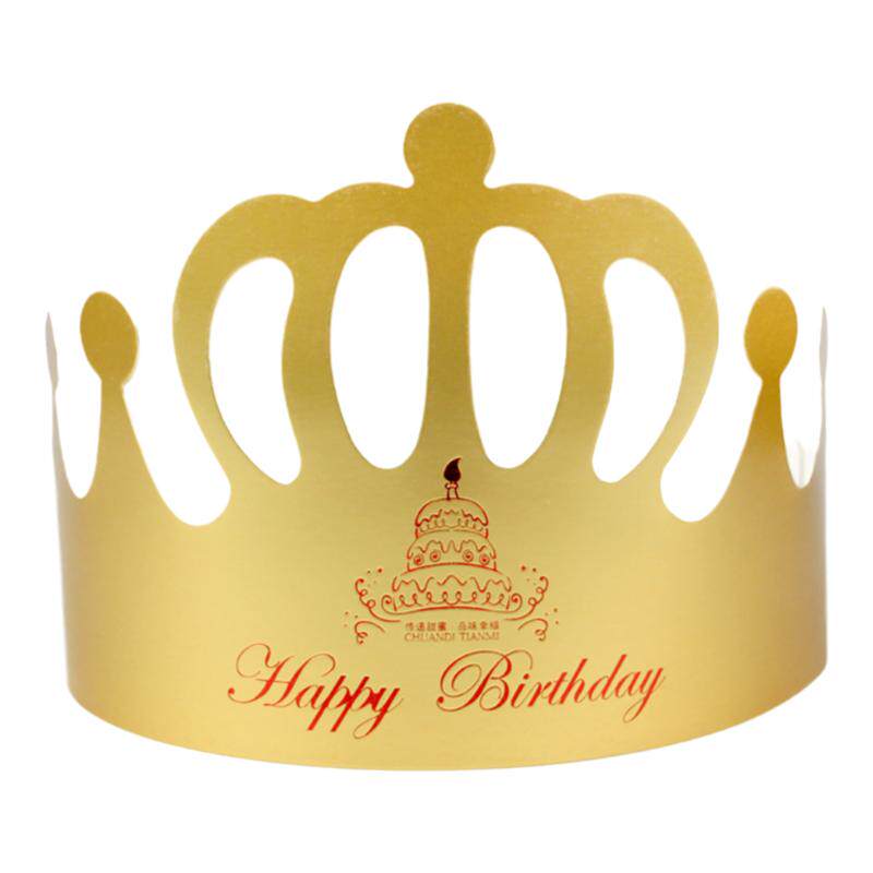 金色卡纸蛋糕装饰厂家直销生日帽