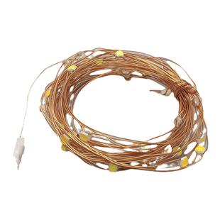 满天星吊灯灯串24v家用魔豆吊灯暖白铜线灯带三色变光led低压光源