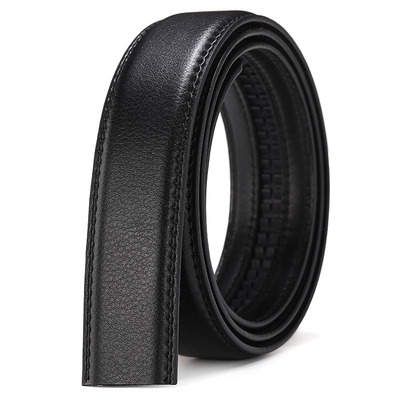 加长胖子不带头大码自动扣真皮