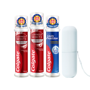 高露洁直立式牙膏耀白去渍卓效防蛀美白去黄清新口气官方店正品