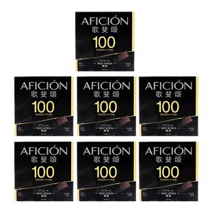 歌斐颂黑巧克力100%无添加蔗糖纯黑超苦饱腹解馋健身运动58g*5盒