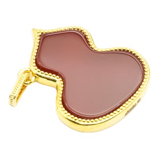 【店铺专属】18K金红玛瑙葫芦项链吊坠女百搭diy配件不脱模wt0261