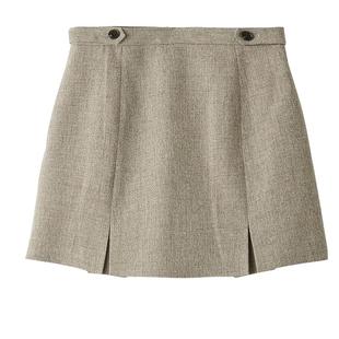 SNIDEL秋冬款百搭简约高腰A字开叉短款西装裙裤SWFP245122