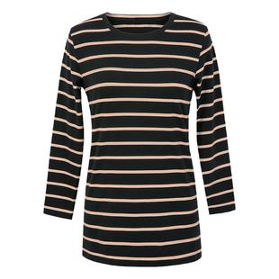 秋季纯棉长袖t恤女装中长款加绒加厚打底衫大码宽松冬款内搭保暖