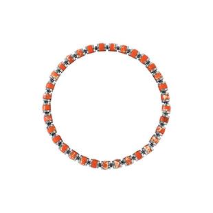 CCO复古橙色细珠手串男生水晶串珠手链药片珠潮牌手饰礼物送男友