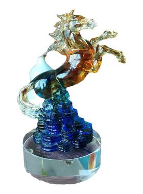 同事风客户升迁生日礼品琉璃马