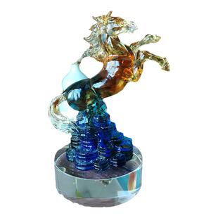 琉璃马摆件马到成功长辈朋友同事客户乔迁升迁生日礼品节日礼物