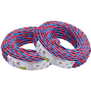 德力西纯铜花线电线RVS双绞线2芯1.5/2.5平方家用软线电源线