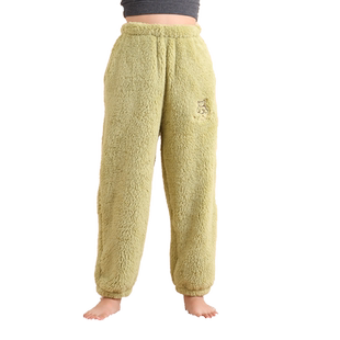 猫人儿童法兰绒睡裤男童加厚男孩单裤中女大童珊瑚绒家居裤秋冬季