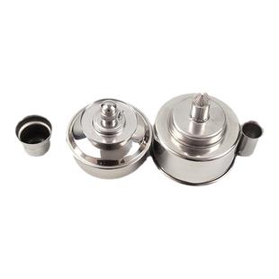 不锈钢酒精灯玻璃酒精灯家用 艾灸 煮茶牙科200ml加厚防爆送灯芯