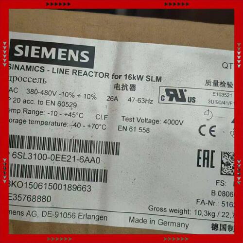 【问价】6SL3100-0EE21-6AA0电抗器6SL310