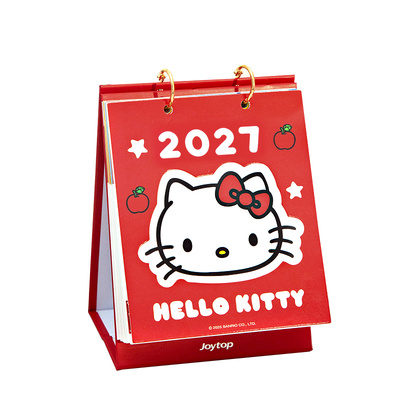 【正版授权】Hellokitty台历2027年新款凯蒂猫迷你小日历2026下半年创意桌面摆件27年台式可爱卡通kitty猫