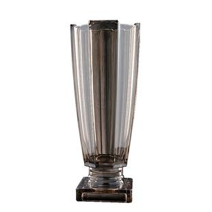 简约感家居轻奢美式透明水晶玻璃花瓶餐桌高脚插花水养富贵竹宽口