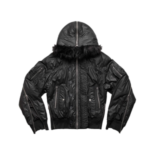 Racer Worldwide 25fw 毛领连帽N2B飞行夹克外套棉服排扣尼龙拉链