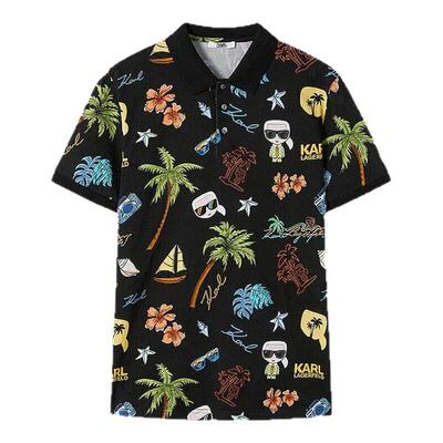 KARL LAGERFELD100%棉夏季新款短袖POLO衫【送爸爸父亲节礼物】