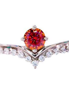 PRINGXY女个性四爪红宝石戒指