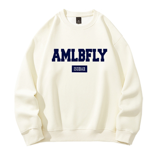 NASA联名美式重磅长袖卫衣男女款秋季简约休闲宽松百搭圆领上衣服