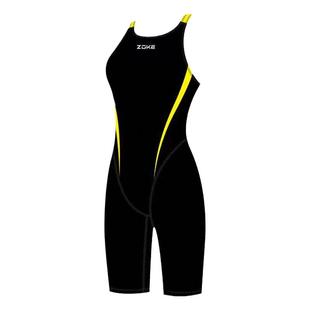 洲克儿童连体五分专业训练泳衣女中大童青少年比赛竞速新款游泳装