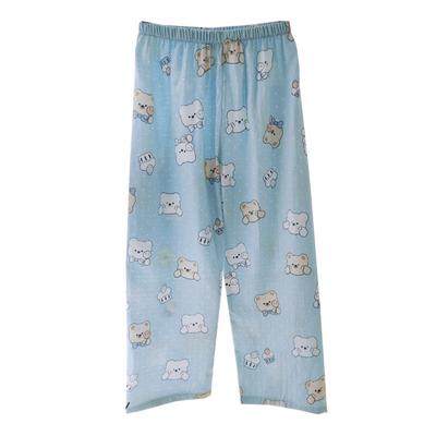 纯棉防蚊裤棉纱夏季儿童起居睡裤