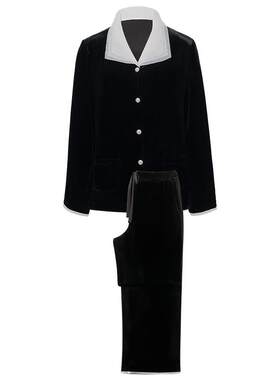 MANITO/曼尼陀Poetic女士纱领优雅丝绒桑蚕丝家居服套装保暖秋冬