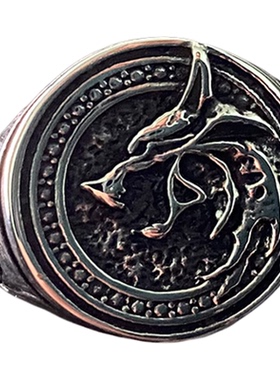 维京冰原狼时尚钛钢男士戒指