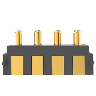 鑫扬泽侧贴公母座连接器2-4pin黄铜镀金电池充电触点pogopin