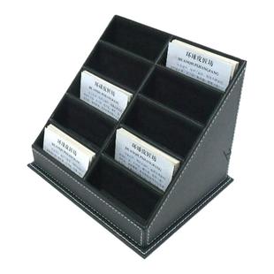 皮质大容量10格酒店售楼部前台名片盒名片座定座名片架卡片盒商务