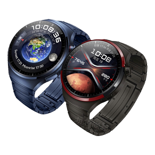 适用华为watch4pro手表蔚蓝地球专用全钛表带太空探索版运动金属智能新款一体男士表链高级感腕带流线工字