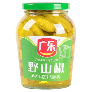 广乐小米辣泡椒水四川特产自制野山椒剁椒泡菜泡凤爪炒菜420g*2瓶