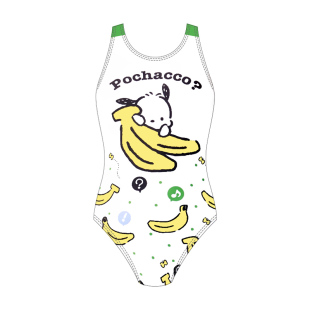 zoke洲克女孩儿童游泳衣专业竞速训练防晒宝宝速干带胸垫三角泳衣